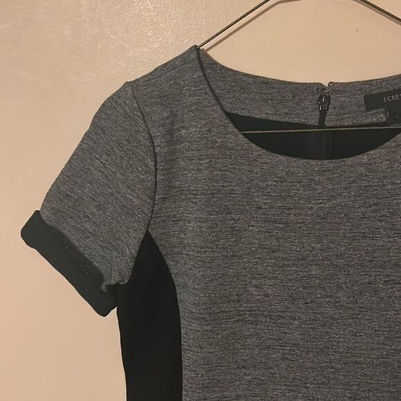 J Crew Wool blend color block classic shift dress office sz 2 - Picture 2 of 5